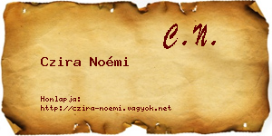 Czira Noémi névjegykártya